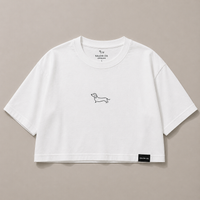 Crop top blanco mujer SALCHI CO. Crop Tee White algodón premium Chile