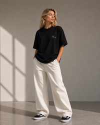 Polera oversize negra premium SALCHI CO fit minimalista
