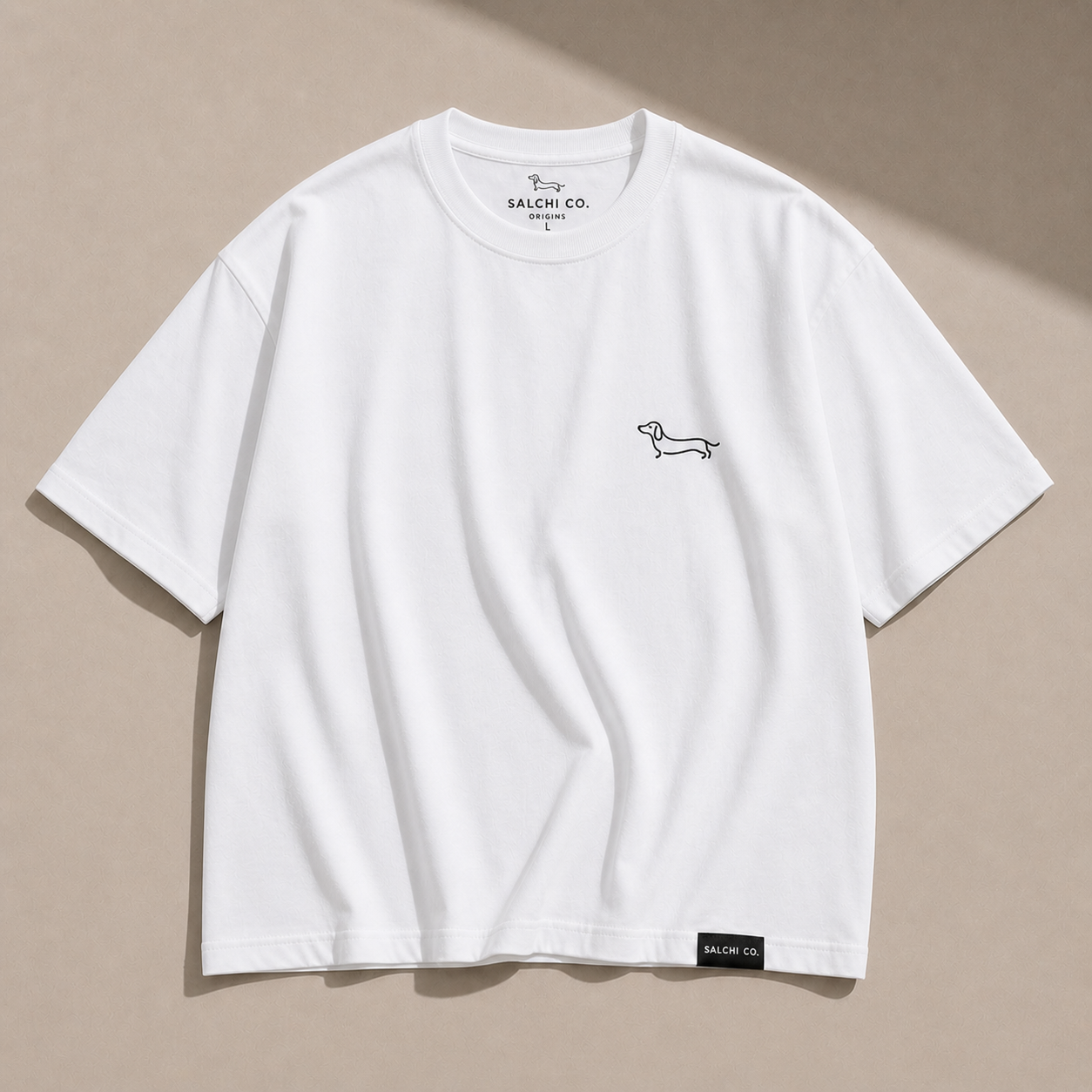 Polera Oversize Blanca Premium 280 GSM | SALCHI CO