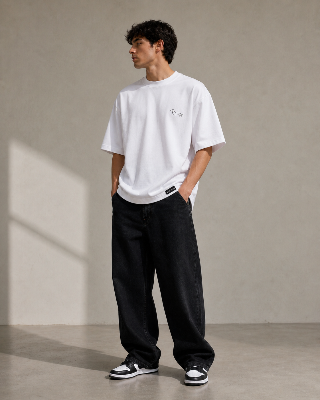 Polera Oversize Blanca Premium 280 GSM | SALCHI CO